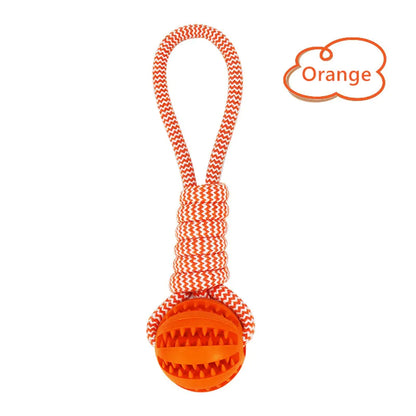 Interactive Rubber Dog Toys with Treats and Ropes